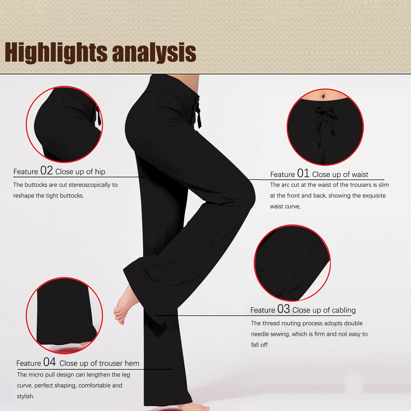 Aoujea up to 50% off plus Size Yoga Pants Women Loose High Waist Wide Leg Workout Out Leggings Casual Trousers