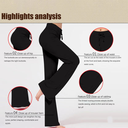 Aoujea up to 50% off plus Size Yoga Pants Women Loose High Waist Wide Leg Workout Out Leggings Casual Trousers