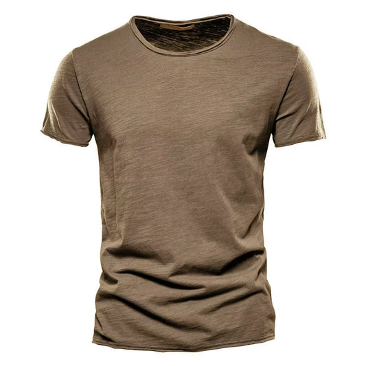 100% Cotton Men T-Shirt Casual Soft Fitness Summer Thin T-Shirts Men'S Home Clothes O-Neck Short Sleeve Soild T Shirt for Men